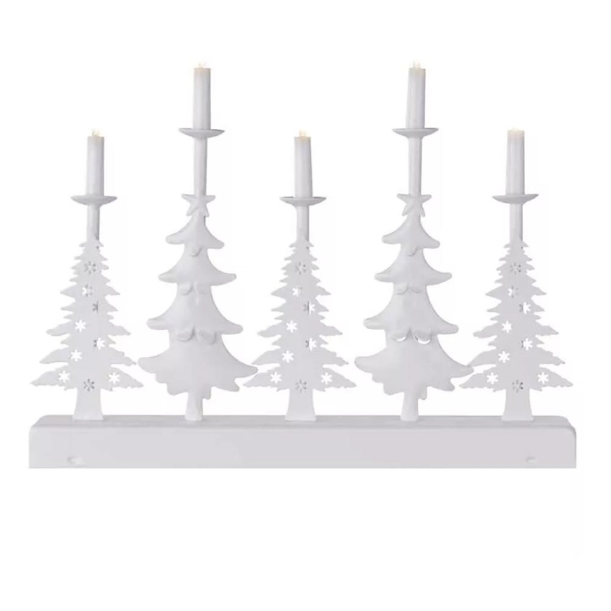 LED julljusstake LED/2xAA vit