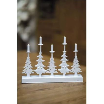 LED julljusstake LED/2xAA vit