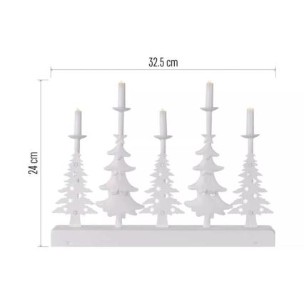 LED julljusstake LED/2xAA vit