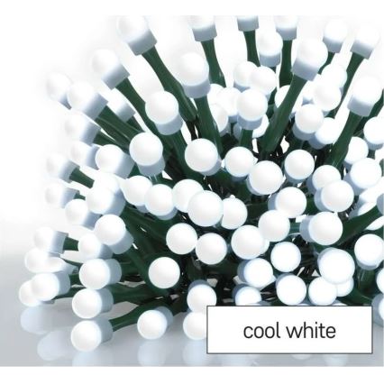 LED julslinga 200xLED/8 funktioner 20m IP44 kallvit