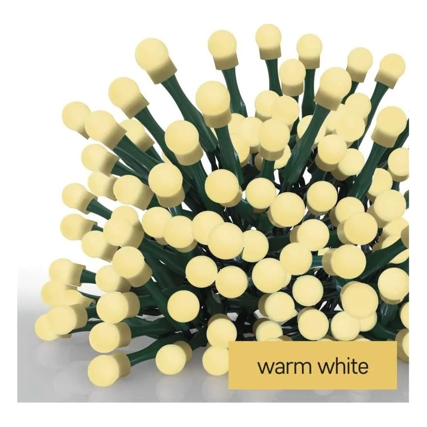 LED julslinga 200xLED/8 funktioner 20m IP44 varmvit