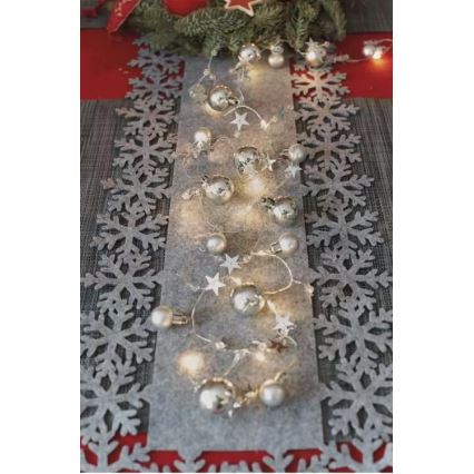 LED Julslinga 20xLED/2xAA 2,2 m varm vit