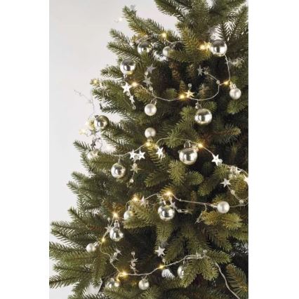 LED Julslinga 20xLED/2xAA 2,2 m varm vit