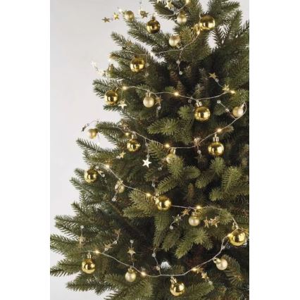 LED Julslinga 20xLED/2xAA 2,2 m varm vit