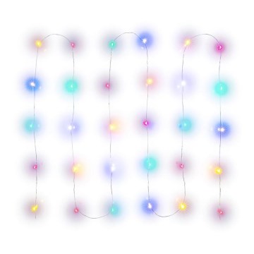 LED Julslinga 30xLED/2xAA 3,3m flerfärgad