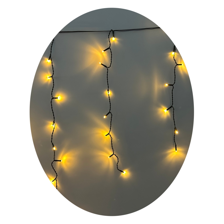 LED-julslinga för utomhusbruk 200 LED/230 V, 7,6 m, IP44, svart