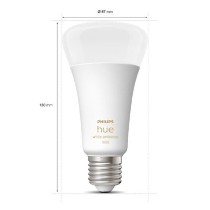 LED ljusreglerad glödlampa  Philips Hue WHITE AMBIANCE E27/13W/230V 2200-6500K