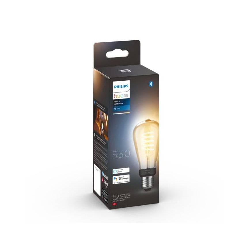 LED ljusreglerad glödlampa  Philips Hue WHITE AMBIANCE ST64 E27/7W/230V 2200-4500K