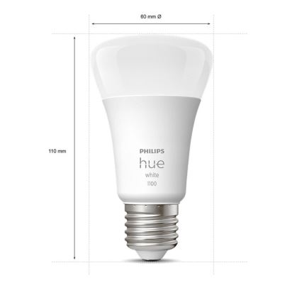 LED ljusreglerad glödlampa  Philips Hue WHITE E27/9,5W/230V 2700K