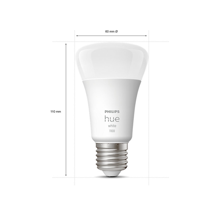 LED ljusreglerad glödlampa  Philips Hue WHITE E27/9,5W/230V 2700K