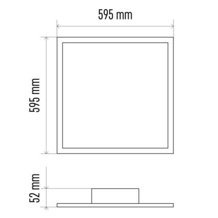 LED ljusreglerad taklampa  LED/40W/230V + fjärrkontroll  fyrkant  2700K-6000K