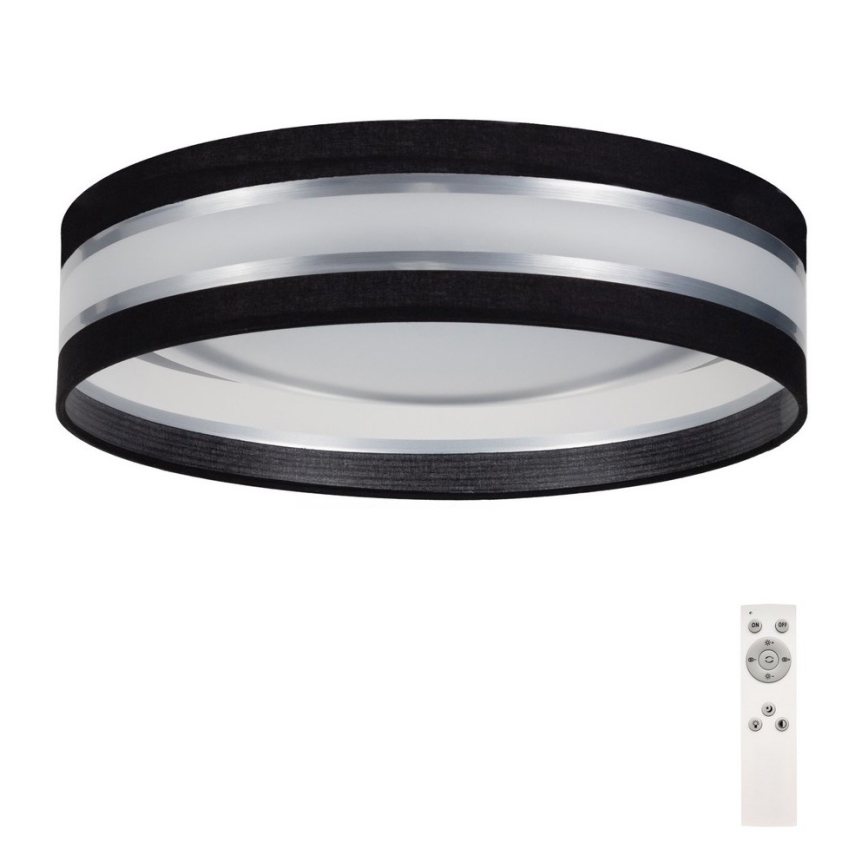 LED Justerbar ljusstyrka taklampa  SMART CORAL LED/24W/230V svart /silver + Fjärrkontroll