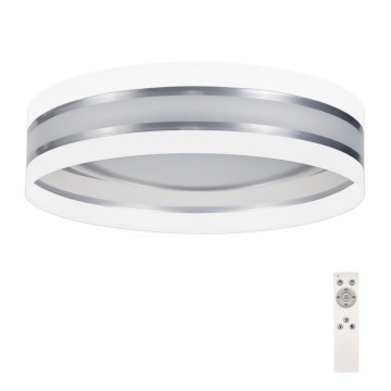 LED Justerbar ljusstyrka taklampa  SMART CORAL LED/24W/230V vit /silver + Fjärrkontroll