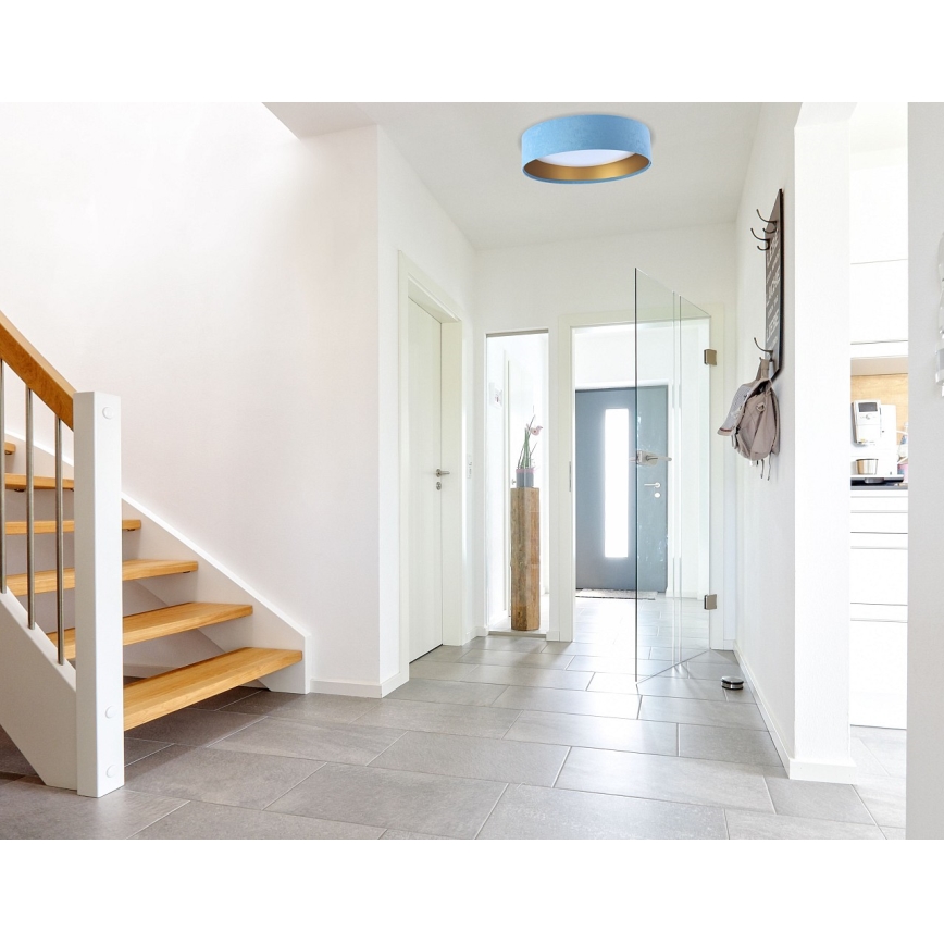 LED ljusreglerad taklampa  SMART GALAXY LED/24W/230V blå /gyllene  3000-6500K + Fjärrkontroll