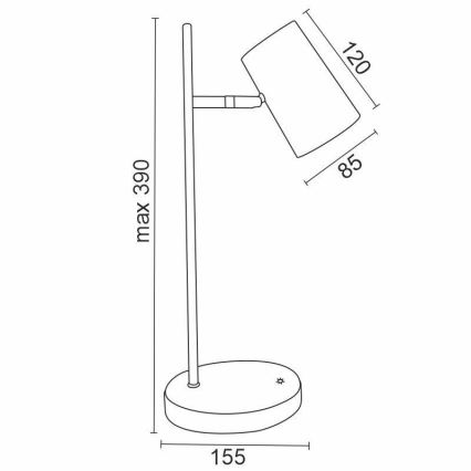 LED ljusreglerad touch bordslampa  ALICE LED/5W/230V vit