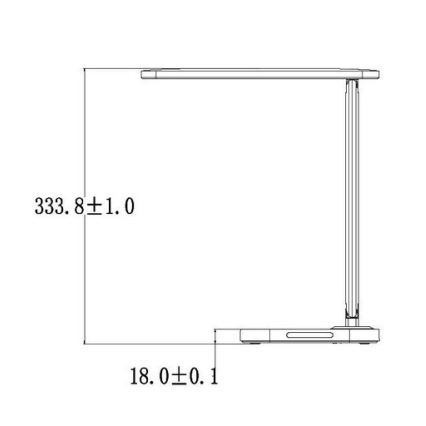LED ljusreglerad touch bordslampa  med USB-anslutning KIARA LED/7W/230V svart 
