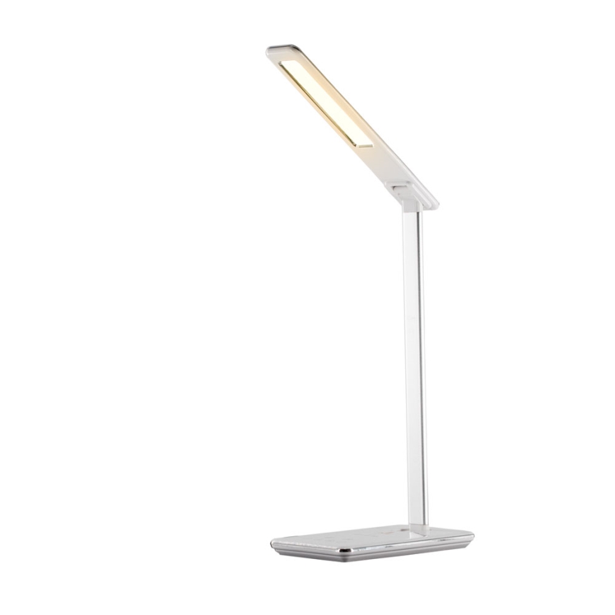 LED ljusreglerad touch bordslampa  med trådlös laddning  JOY LED/6W/230V + USB vit