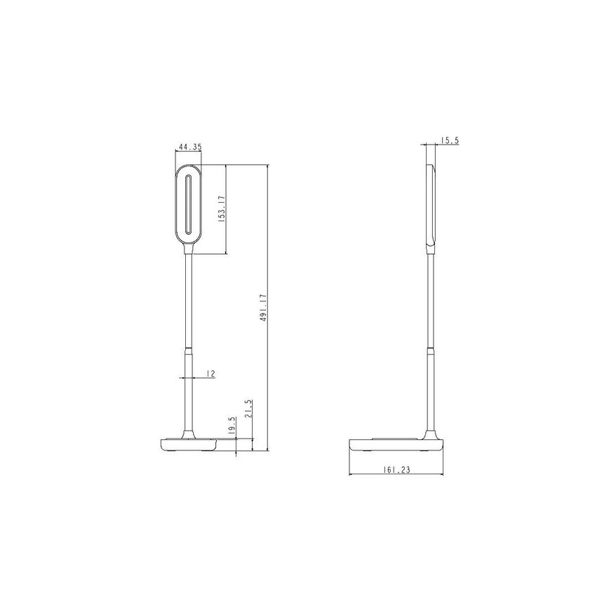 LED ljusreglerad touch bordslampa  med trådlös laddning  OCTAVIA LED/7W/230V svart 