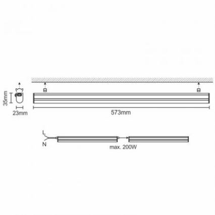 LED köksbelysning bänk LED/9W/230V 4,000K