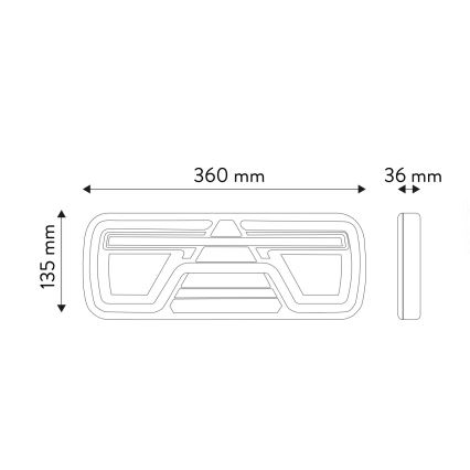 LED Kombinationslampa med dynamisk vridsignal LED/10-30V IP67 rätt