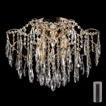 LED Kristallampa tak 4xE27/60W/230V + 4xLED/3W