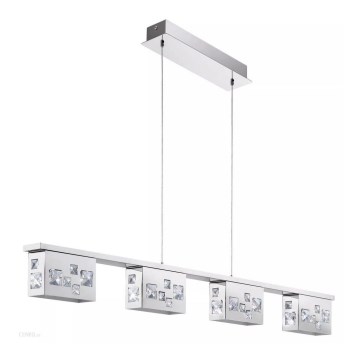LED Kristallkrona med snöre TRESANA 4xLED/5,8W/230V