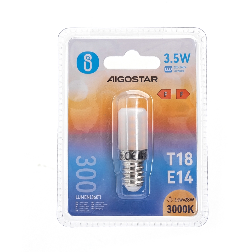 LED kylskåpsglödlampa T18 E14/3,5W/230V 3000K - Aigostar