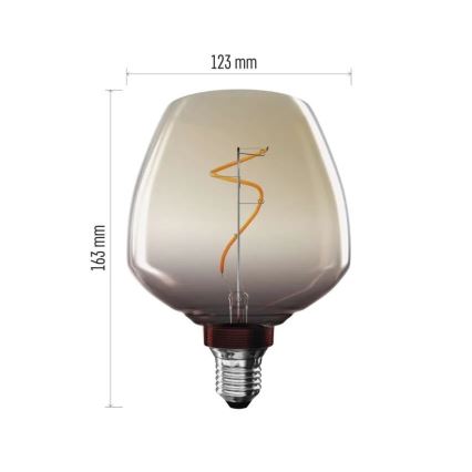 LED-lampa DECO VINTAGE S123 E27/4W/230V 1800K