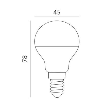 LED-lampa E14/7W/230V 3000K 525lm
