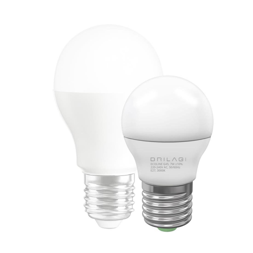 LED-lampa ECOLINE G45 E27/7W/230V 3,000K - Brilagi