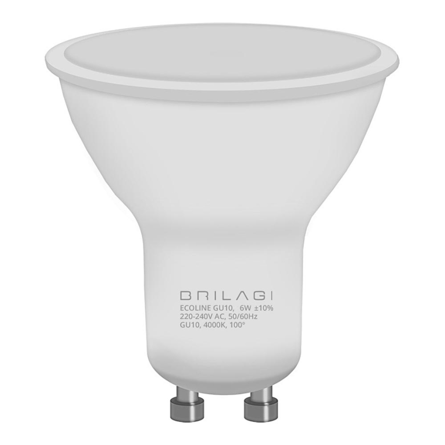 LED-lampa ECOLINE GU10/6W/230V 4,000K - Brilagi