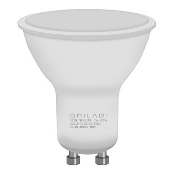 LED-lampa ECOLINE GU10/6W/230V 4000K CRI 92 - Brilagi