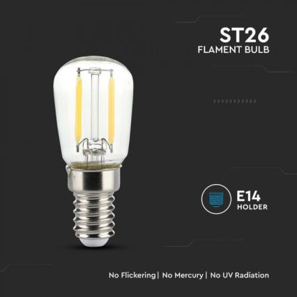 LED-lampa Filament ST26 E14/2W/230V 6500K