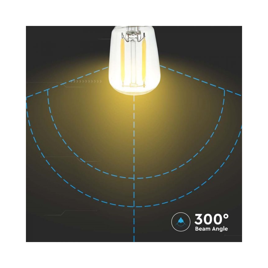 LED-lampa Filament ST26 E14/2W/230V 6500K