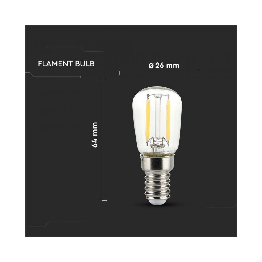 LED-lampa Filament ST26 E14/2W/230V 6500K