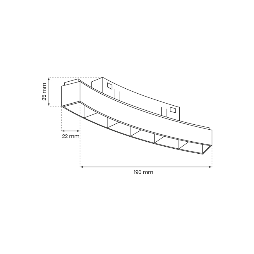 LED-lampa För skensystem MAGNETIC TRACK LED/6W/48V 4000K svart