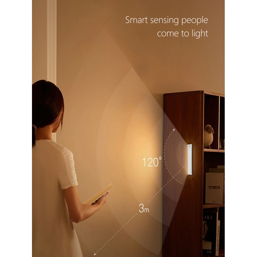 LED lampa för undersidan av köksskåp CABINET-4 med PIR sensor LED/1,5W/230V 1100mAh 4000K