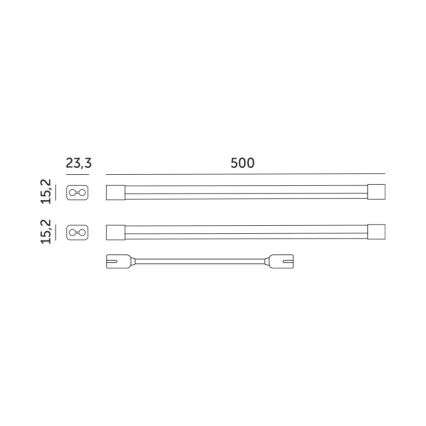 LED lampa för undersidan av köksskåp för att odla växter GROWLY 2xLED/8,5W/230V vit