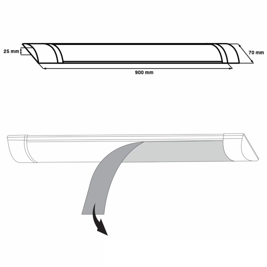 LED lampa för undersidan av köksskåp LED/30W/230V 4000K 90 cm vit