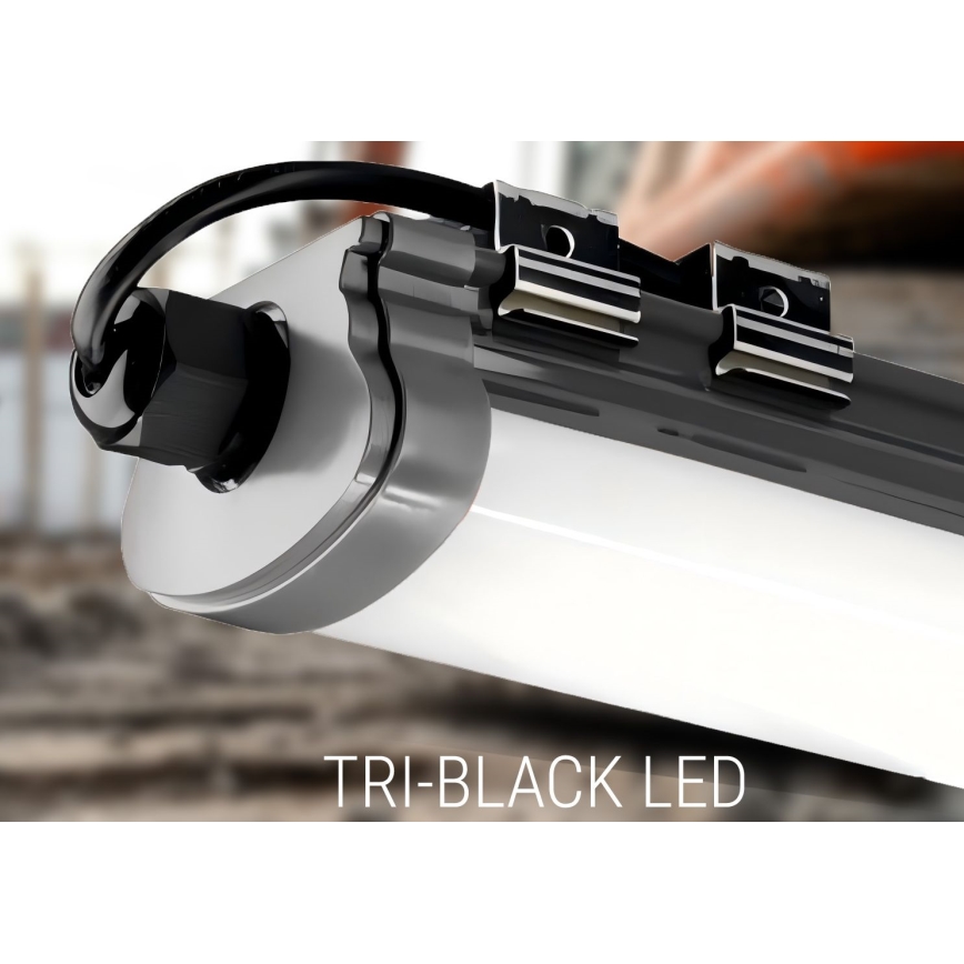 LED lampa för undersidan av köksskåp LED/60W/230V 6000K 120 cm IP65 svart