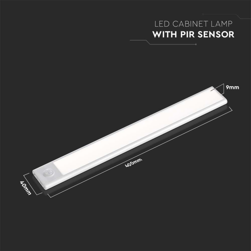 LED lampa för undersidan av köksskåp med en sensor LED/2W/5V 3000K