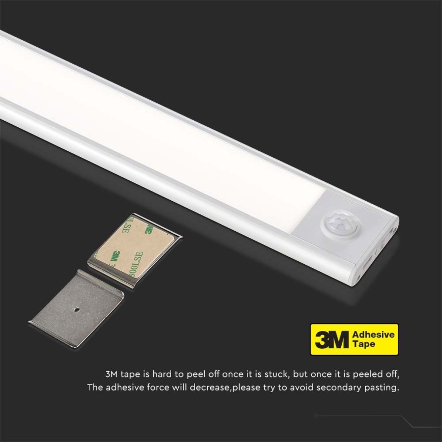 LED lampa för undersidan av köksskåp med en sensor LED/2W/5V 4000K