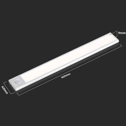 LED lampa för undersidan av köksskåp med en sensor LED/2W/5V 4000K