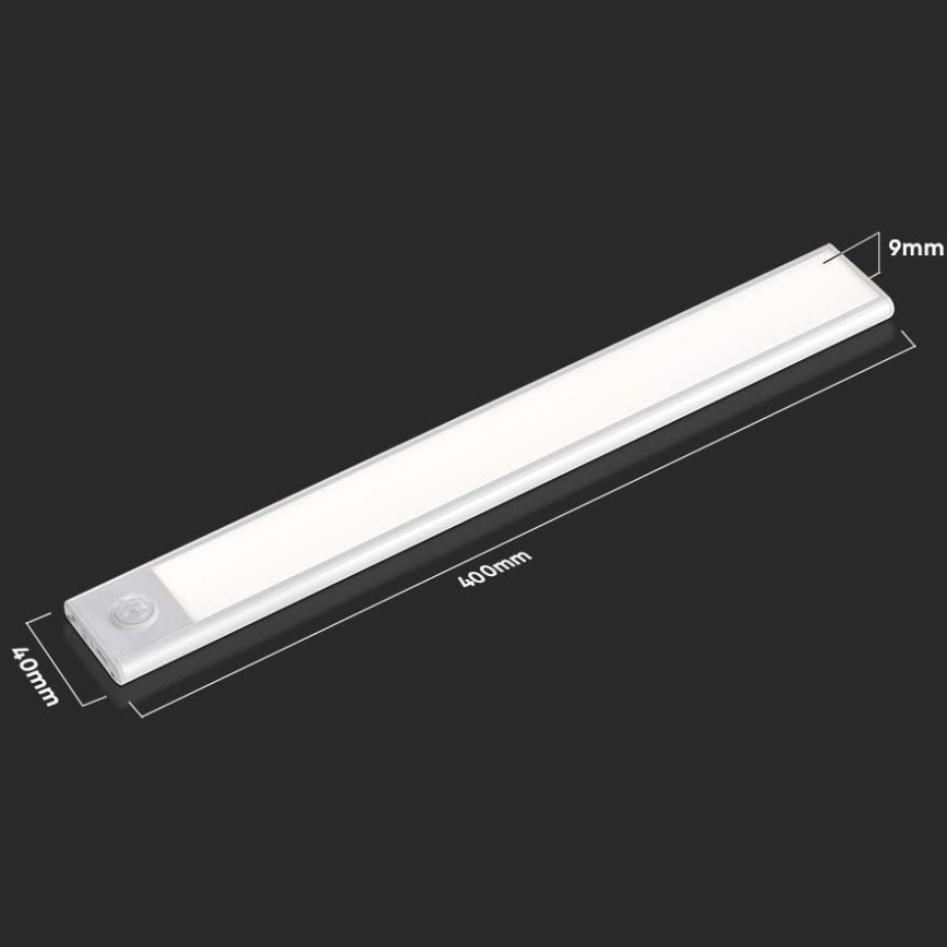 LED lampa för undersidan av köksskåp med en sensor LED/2W/5V 4000K