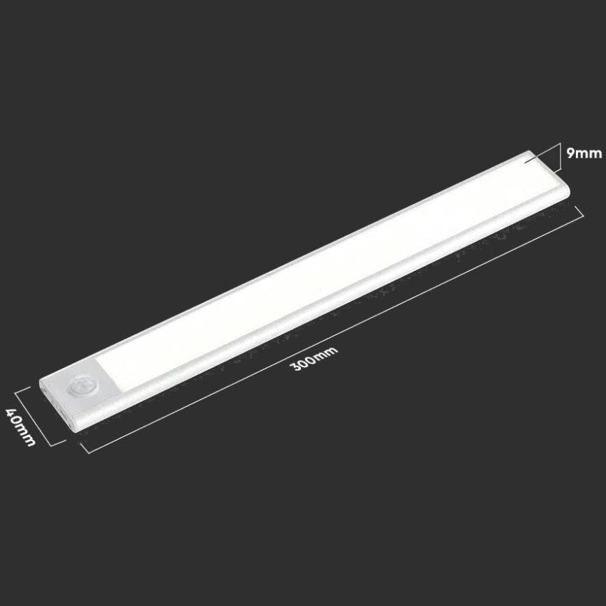 LED lampa för undersidan av köksskåp med sensor LED/1,5W/5V 1500 mAh 4000K