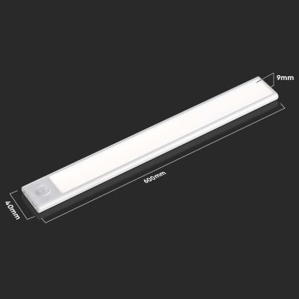LED lampa för undersidan av köksskåp med sensor LED/2,5W/5V 4000K 3000 mAh