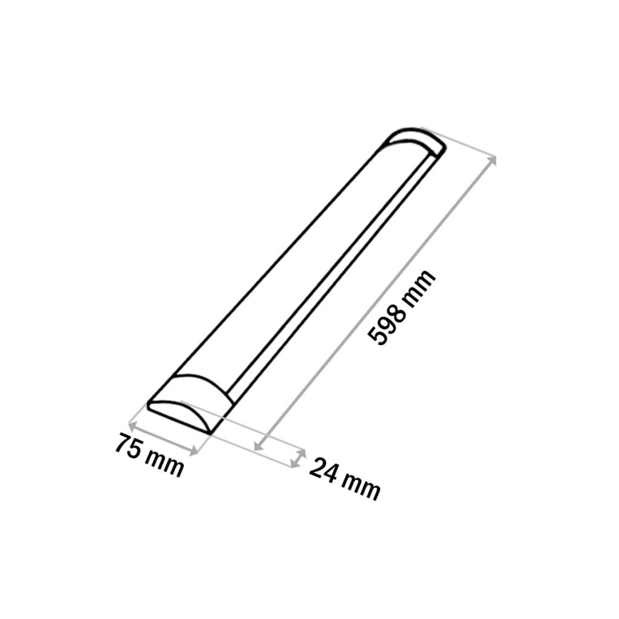 LED lampa för undersidan av köksskåp QTEC LED/18W/230V 60 cm svart