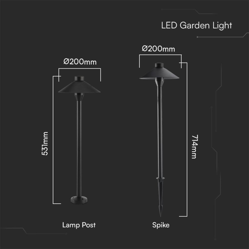 LED-lampa för utomhusbruk 2i1 LED/7W/230V IP65 3000K