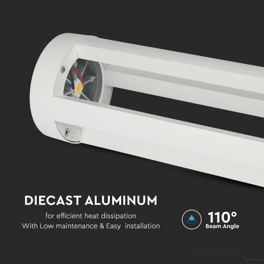 LED-lampa för utomhusbruk LED/10W/230V 80cm 4000K IP65 vit
