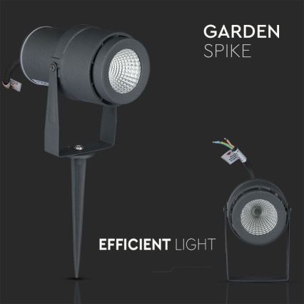 LED-lampa för utomhusbruk LED/12W/100-240V IP65 3000K grå